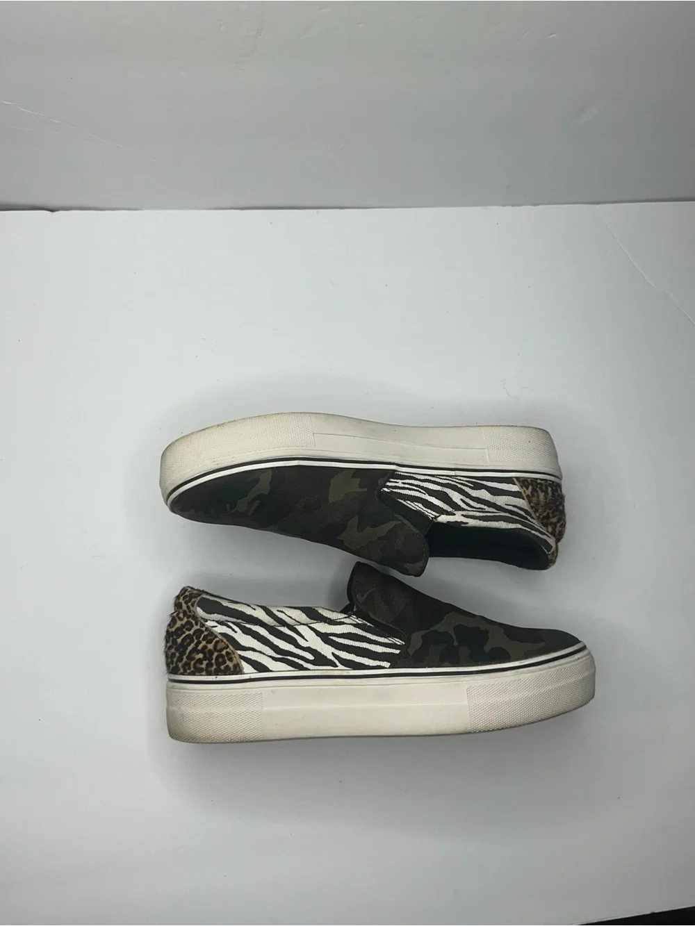 Away Men’s Camouflage Slip-On Loafers - Green Brown